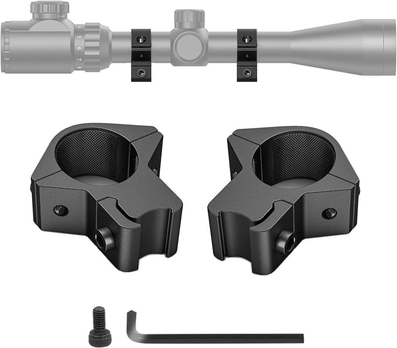LONSEL 1'' Dovetail Scope Rings, 2 Pack High Profile or Medium Profile 1 Inch Scope Mount Rings for 11mm Dovetail Rails - Image 5